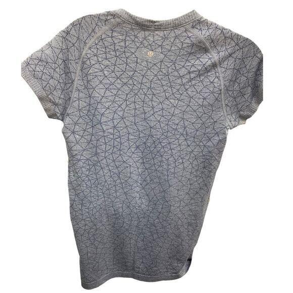 Lululemon Run: Swiftly Tech Short Sleeve Crew Heathered deep navy sz 8 - Picture 3 of 4